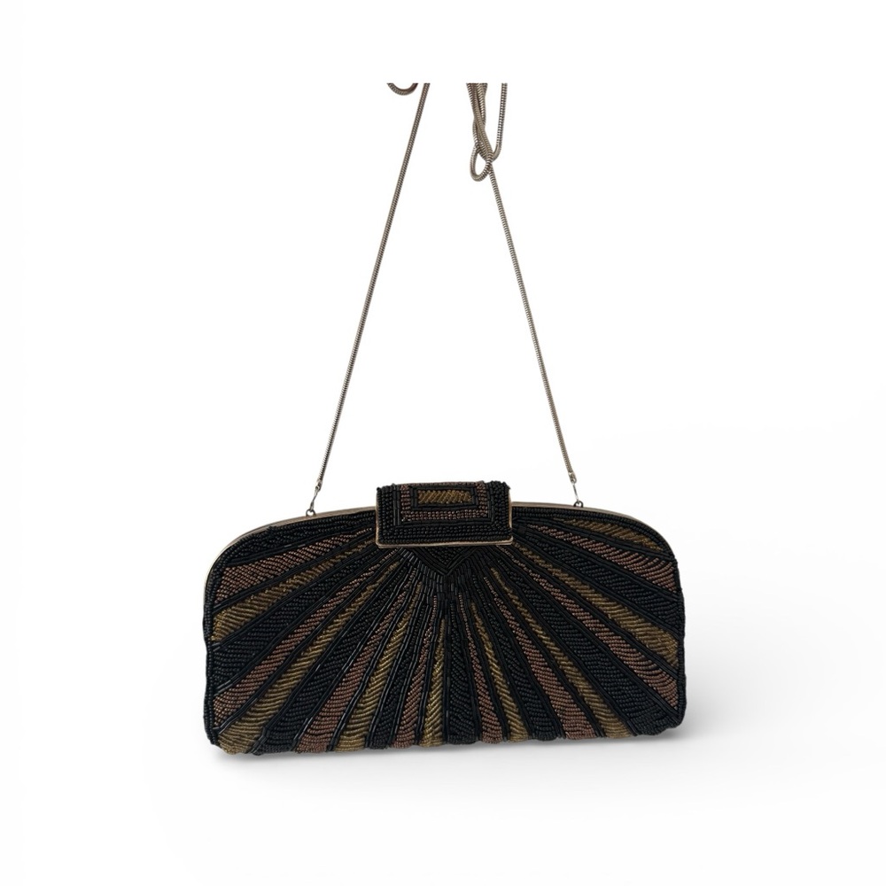 Vintage Elegant Black and Gold Women's Purse